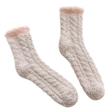 Womens Winter Thick Warm Sleep Floor Socks Soft Slipper Socks Khaki