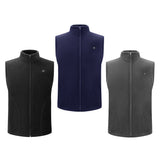 Maxbell USB Heated Vest Fleece Lightweight Charging Heating Vest Black M