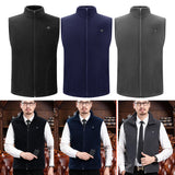 Maxbell USB Heated Vest Fleece Lightweight Charging Heating Vest Black M