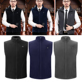 Maxbell USB Heated Vest Fleece Lightweight Charging Heating Vest Black M