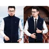 Maxbell USB Heated Vest Fleece Lightweight Charging Heating Vest Dark Blue M