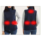 Maxbell USB Heated Vest Fleece Lightweight Charging Heating Vest Dark Blue XXL