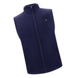 Maxbell USB Heated Vest Fleece Lightweight Charging Heating Vest Dark Blue XXL