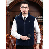 Maxbell USB Heated Vest Fleece Lightweight Charging Heating Vest Dark Blue XXXL