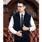 Maxbell USB Heated Vest Fleece Lightweight Charging Heating Vest Dark Blue XXXL
