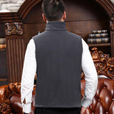 Maxbell USB Heated Vest Fleece Lightweight Charging Heating Vest Gray XXXL