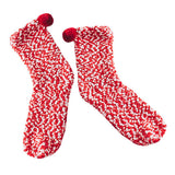 Maxbell 1Pair Winter Cotton Socks Coral Fleece Stockings Causal Crew Socks Red