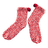 Maxbell 1Pair Winter Cotton Socks Coral Fleece Stockings Causal Crew Socks Red