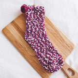 Maxbell 1Pair Winter Cotton Socks Coral Fleece Stockings Causal Crew Socks Purple