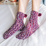 Maxbell 1Pair Winter Cotton Socks Coral Fleece Stockings Causal Crew Socks Purple