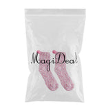 Maxbell 1Pair Winter Cotton Socks Coral Fleece Stockings Causal Crew Socks Rose Red
