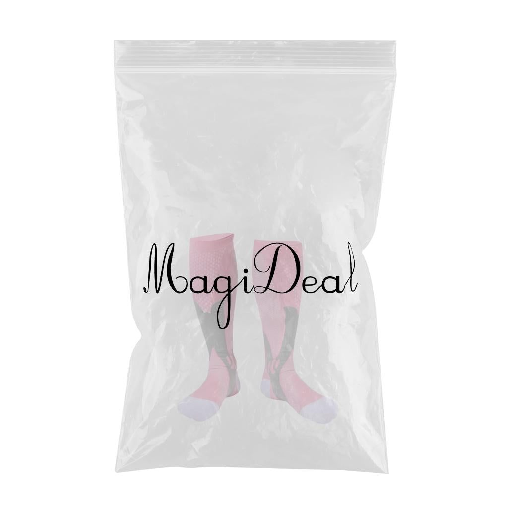 1Pair Compression Socks Knee High Stockings Sleeve Sneaker Socks Pink XXL