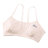 Teen Bra Girls Soft Breathable Training Bra Vest Seamless Wireless Beige