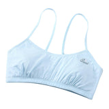 Maxbell Teen Bra Girls Soft Breathable Training Bra Vest Seamless Wireless Blue