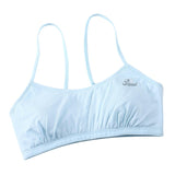 Maxbell Teen Bra Girls Soft Breathable Training Bra Vest Seamless Wireless Blue