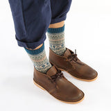 Mens Thick Winter Wool Socks Soft Warm Socks Casual Crew Socks Blue