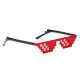 Narrow Mosaic Glasses Party Rimless Shield Sunglasses Photo Props Toy Red