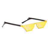 Narrow Mosaic Glasses Party Rimless Shield Sunglasses Photo Props Toy Yellow