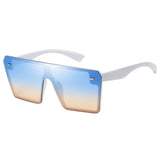 Ladies Sunglasses Oversized Frames Tinted Lens UV 400 Eye Glasses Light Blue