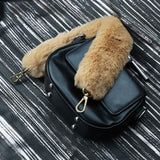 Maxbell Ladies Plush Faux Fur Bag Strap Replacements DIY Tote Bag Handbag Belt Brown