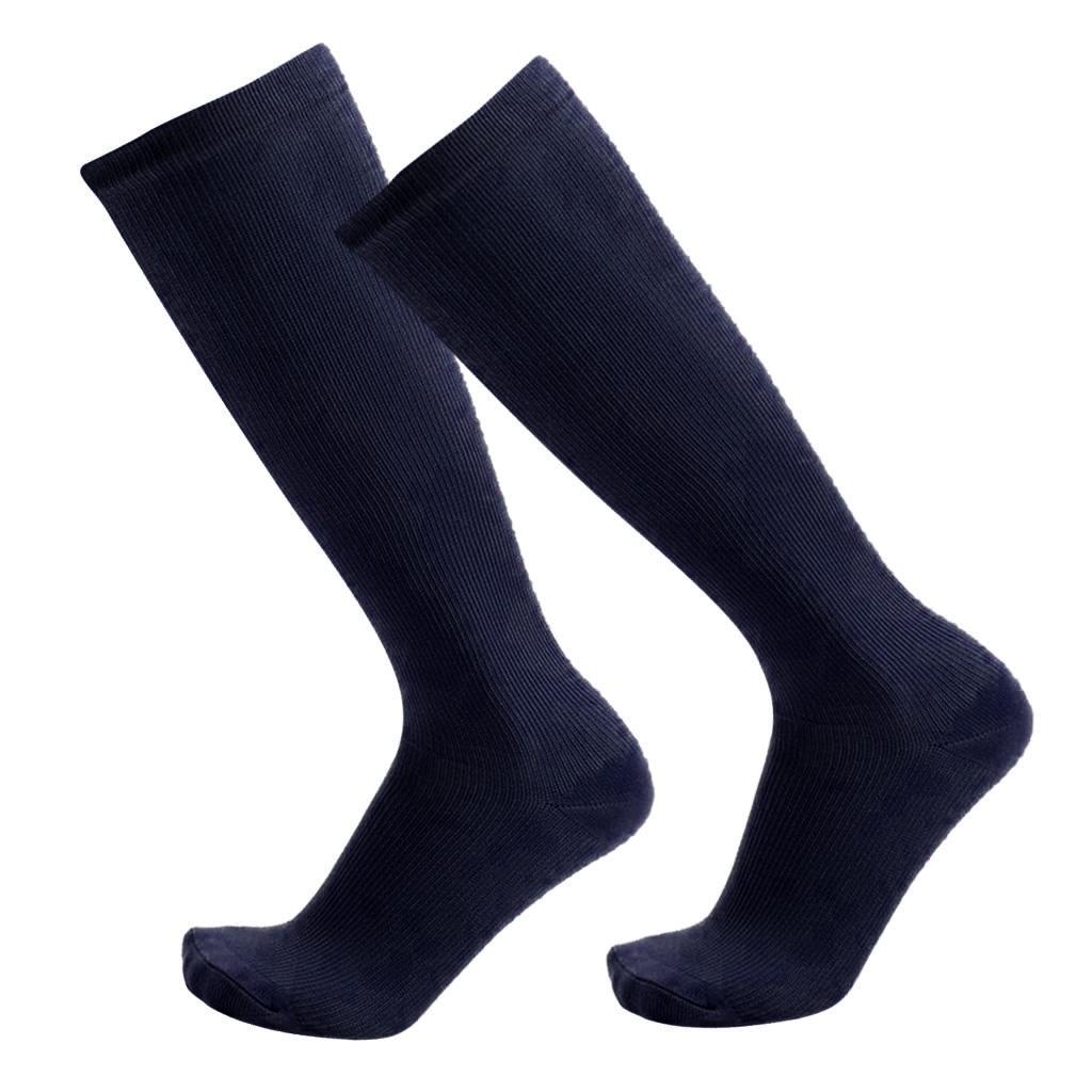 Running Medical Compression Socks Calf Support Stockings Dark Blue L-XL