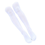 Maxbell Women Girls Thigh High Socks Soft Over Knee Stocking Boots 71Cm White