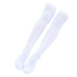 Maxbell Women Girls Thigh High Socks Soft Over Knee Stocking Boots 71Cm White