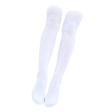 Maxbell Women Girls Thigh High Socks Soft Over Knee Stocking Boots 71Cm White