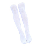 Maxbell Women Girls Thigh High Socks Soft Over Knee Stocking Boots 71Cm White