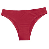 Maxbell G-string Briefs Panties Seamless Thongs Lingerie Underwear Wine Red XL