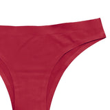 Maxbell G-string Briefs Panties Seamless Thongs Lingerie Underwear Wine Red XL