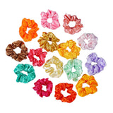 15 Pieces Hair Scrunchies Silky Elastic Hair Bands Scrunchy Hair Ties Ropes