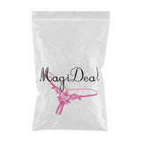 Maxbell Lady Sexy Open Crotch Crotchless Panties Low Rise Hollow Flower Thongs Rosy
