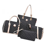 Maxbell 6pcs/Set Leather Handbag Shoulder Bags Purse Messenger Clutch Bags Black