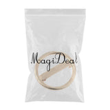 Maxbell Metal Circle Automatic Spring Snap Barrette Women Girl Hair Clip Grip Golden