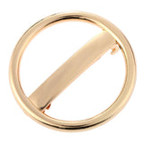 Maxbell Metal Circle Automatic Spring Snap Barrette Women Girl Hair Clip Grip Golden