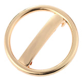 Maxbell Metal Circle Automatic Spring Snap Barrette Women Girl Hair Clip Grip Golden