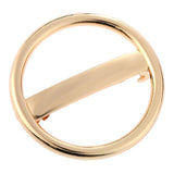 Maxbell Metal Circle Automatic Spring Snap Barrette Women Girl Hair Clip Grip Golden