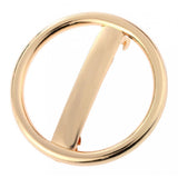 Maxbell Metal Circle Automatic Spring Snap Barrette Women Girl Hair Clip Grip Golden