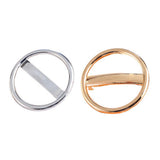 Maxbell Metal Circle Automatic Spring Snap Barrette Women Girl Hair Clip Grip Golden