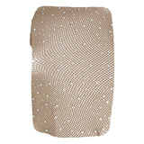 Maxbell Ladies Sheer Fishnet Thigh-High Stockings High Waist Crystal Pantyhose Khaki