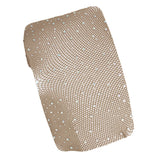 Maxbell Ladies Sheer Fishnet Thigh-High Stockings High Waist Crystal Pantyhose Khaki