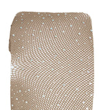 Maxbell Ladies Sheer Fishnet Thigh-High Stockings High Waist Crystal Pantyhose Khaki