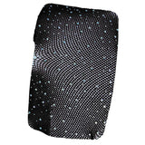 Maxbell Ladies Sheer Fishnet Thigh-High Stockings High Waist Crystal Pantyhose Black