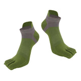 Maxbell  Ankle Toe Socks Cotton Warm Ankle Socks for Men and Women Green