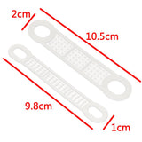 Maxbell 30Pcs Non-Slip Silicone Clothes Hanger Grips Clothing Hanger Strips White L