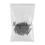 Maxbell 30Pcs Non-Slip Silicone Clothes Hanger Grips Clothing Hanger Strips Black S