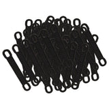 Maxbell 30Pcs Non-Slip Silicone Clothes Hanger Grips Clothing Hanger Strips Black L