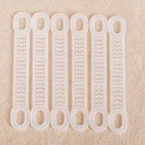 Maxbell 50Pcs Non-Slip Silicone Clothes Hanger Grips Clothing Hanger Strips White S
