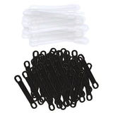 Maxbell 50Pcs Non-Slip Silicone Clothes Hanger Grips Clothing Hanger Strips White S